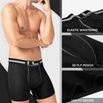 thumbnail image 3 of Natural Feelings Men's Quick Dry Sport Boxer Briefs Cool Underwear, 5 Pack, Sizes S-XXL, 3 of 7