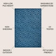 thumbnail image 3 of JONATHAN Y IBIZA 5' Square Area Rug, Portmany Neutral Diamond Trellis - Navy, IBZ104B-5SQ, 3 of 8