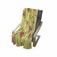 thumbnail image 4 of Rose Soft Flannel Fleece Throw Blanket, Old Fashioned Pattern Feminine Romantic Bouquets Corsage on Dotted Backdrop, Cozy Plush for Indoor and Outdoor Use, 60" x 80", Yellow Coral Green, by Ambesonne, 4 of 6