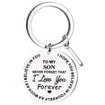 thumbnail image 2 of Kiplyki Creative DIY To My SON Stainless Steel Last Name 26 Letter Keychain 2.5cm, 2 of 7