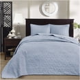 thumbnail image 6 of JERFIT Reversible King Size Bedspread Set with Shams, Oversized 120x118 Inch, Blue Cottage Quilted Bed Cover, Antimicrobial, Machine Washable Cotton Blend, 6 of 8
