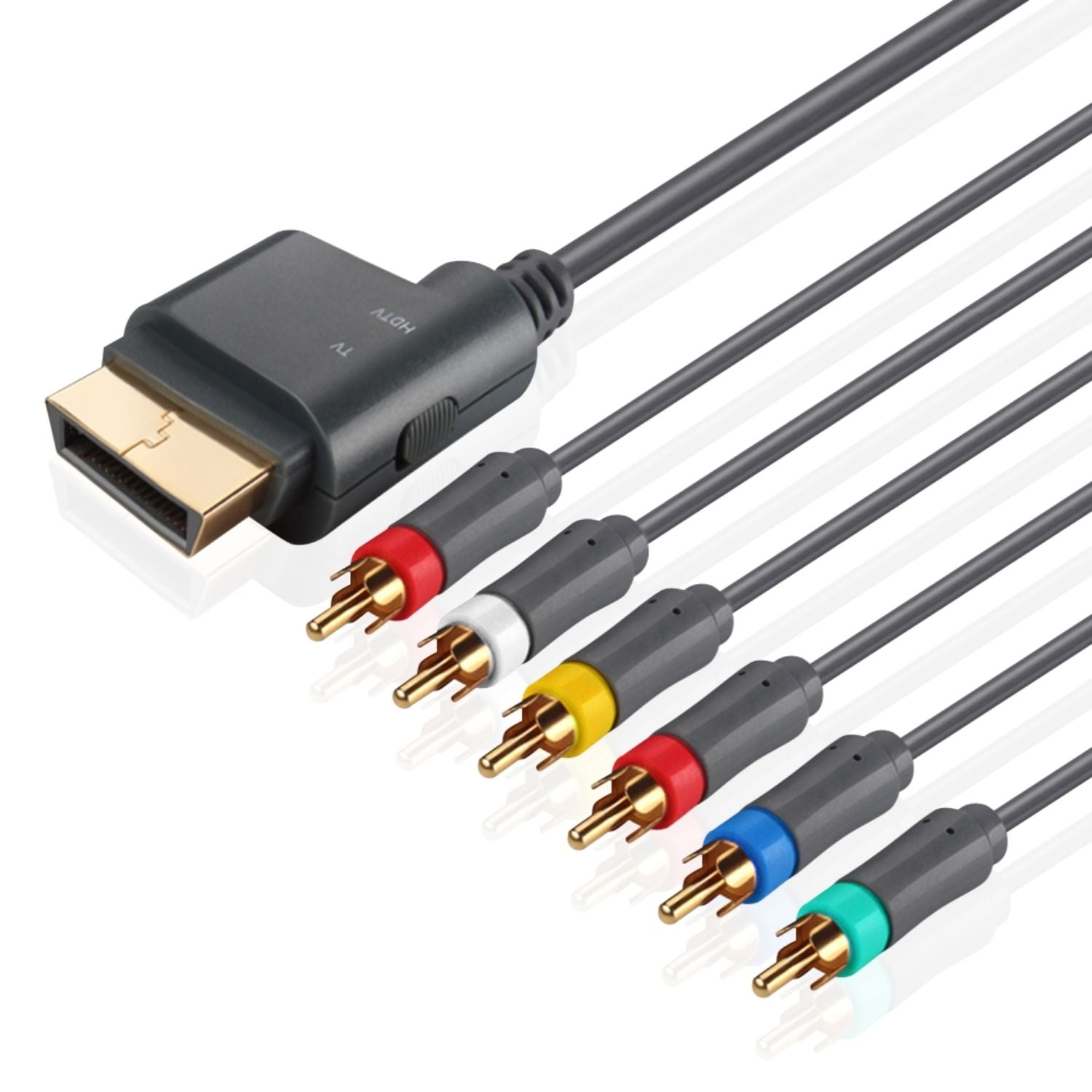 Xbox 360 AV Component Composite Cable Premium HDTV Video & RCA Stereo Cable with SPDIF Audio Out for Microsoft Xbox 360 and Xbox 360 Slim Supports High-Definition Audio & Video Gaming [Xbox 360]