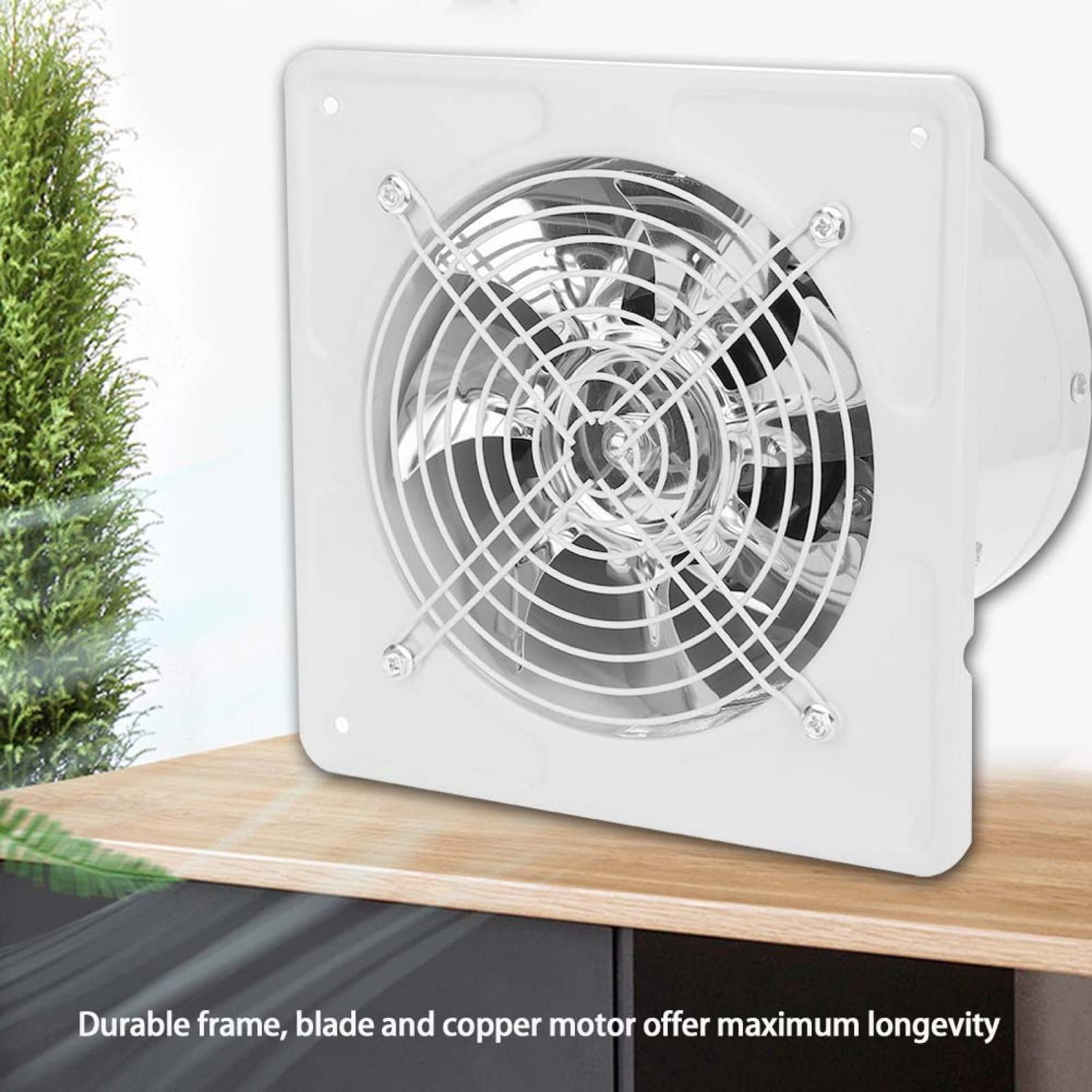 WALFRONT Wall Mounted Exhaust Fan Low Noise Home Bathroom Kitchen Garage Air Vent Ventilation Fan Kitchen Bathroom Exhaust Fan 40W 220V