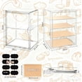 thumbnail image 2 of 2pc Caja de Pan Transparente, Caja Acrilico Exhibicion para Panadería, Vitrina para Postres, Vitrina para Pan, Exhibidor de Pan Acrilico, 100 Hojas de Papel de Horno y Etiquetas, 2 of 4
