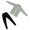 thumbnail image 2 of Moda 1/6 Escala Ropa de Muñecas Femeninas, Figuras de Mujeres Ropa de Muñecas Figura Femenina Ropa para Figuras de Acción Femeninas de 12 Pulgadas Acc Gris Hugo Traje de muñeca femenina, 2 of 9