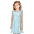 thumbnail image 1 of Vsdgher Mignon Lapin pour Filles Chemises de Nuit Manches Courtes à Volants Robe de Nuit Pyjama pour Fête Pyjama-Moyen, 1 of 6