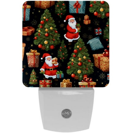 

Christmas tree LED Square Night Lights - Stylish and Convenient Illumination for Any Space - Pack of 2