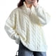 thumbnail image 1 of Suéteres de Otoño para Mujer, Jersey de Larga con Cremallera de un Cuarto, Jersey Informal Holgado con Cuello en V y Punto M, 1 of 7