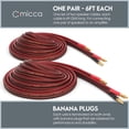 thumbnail image 2 of Cable de altavoz Micca, calibre 14, cobre puro, 2 m, 6 pies, 2 unidades, 2 of 4