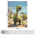 thumbnail image 4 of HENGT  Kids Dinosaur Blanket, Soft and Warm Flannel Plush Printed Dinosaur Toddler Blankets, Blanket for Boys and Girls,, 4 of 6