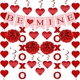 thumbnail image 2 of Valentines Decor with BE Mine Love Banner,Valentines Day Decorations Set with XO Garlands Banner Red Heart Paper,Home Office Bedroom and Party Decor, 2 of 3