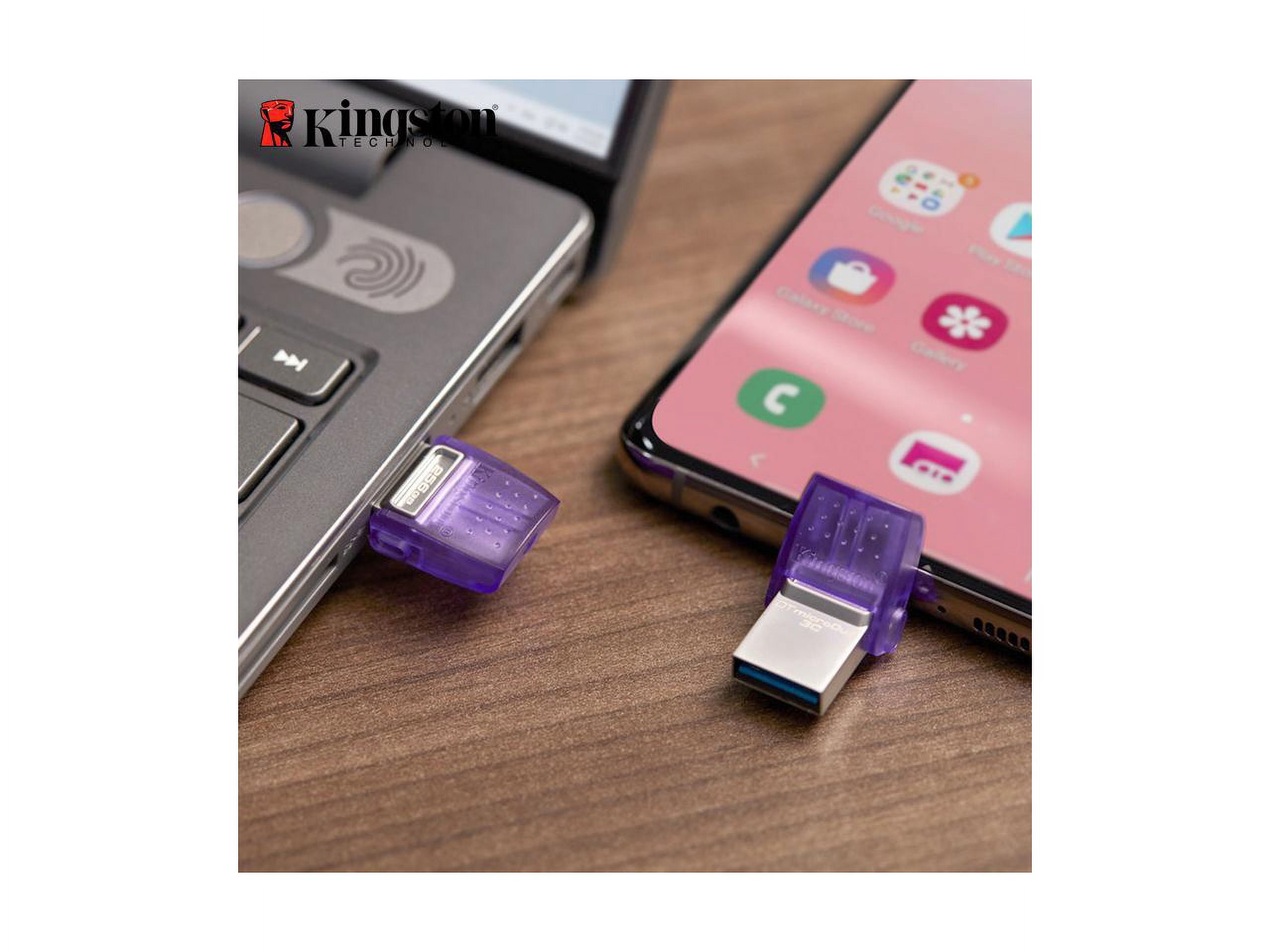 Kingston 64GB DataTraveler microDuo 3C USB Flash Drive USB Type-C and Type-A Flash Drive