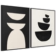 thumbnail image 4 of Kate and Laurel White Geometric Abstract and Black Geometric Abstract Set of 2 28x38 Framed Canvas Wall Art Set  by July Art Prints, Sylvie Black, Modern, Abstract Art for Wall Decor, Living Room, 4 of 8