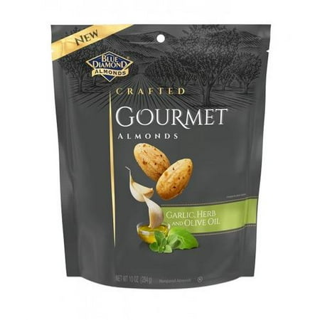 - Blue Diamond Almonds Gourmet Garlic, Herb and Olive Oil Almonds, 10 Oz.