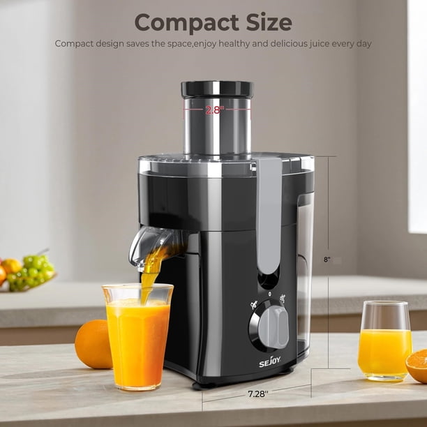 Centrifugeuse Et Presse-agrumes JU479 - Extraction De Jus Fruits Et Légumes Entiers - Gris