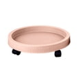 thumbnail image 3 of Walbest 1 Pack 12.60"/ 13.98" Plastic Gardening Pot Tray Flower Planter Stand Base Holder with/without Wheels, Round Movable Planter Dolly Trolley Tray Pallet Outdoor Indoor Flower Planter Stand, 3 of 6