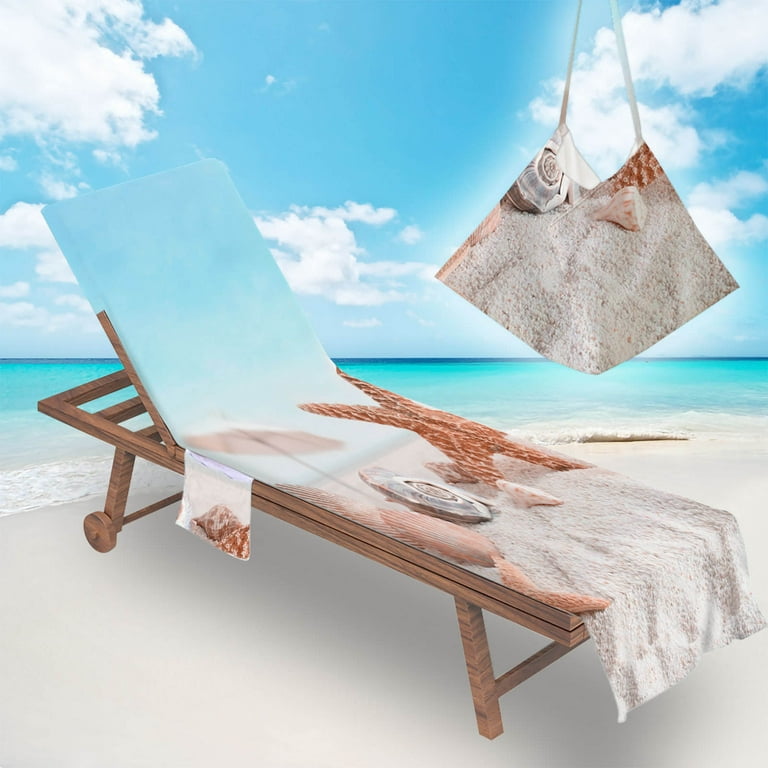 Beach Chair Cover- Beach Bag With Side Pockets-microfiber Lounge