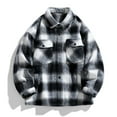 thumbnail image 2 of Nfhtoj Flannel Shirts for Men's Flannel Shirts Long Sleeve Cotton Plaid Shirt Jacket Casual Button Down Shirt with Pockets Mens Clothing, 2 of 4