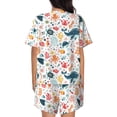 thumbnail image 4 of Womens Pajama Sets With Pocket, Sea Animal 1 Lounge Sets Short Sleeve Sleepwear PJ Sets for Women, 4 of 6