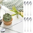 thumbnail image 2 of Long Handle Spoon Ice Tea Spoon Stainless Steel Iced Teaspoon For Mixing Stirring Tea Coffee Cold Drink Set Of 6 Tableware Home Decor, 2 of 6
