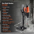 thumbnail image 3 of 10" Concrete Core Drill Rig, 2500W Wet Drill with Stand & Wheels, 750RPM, 1-1/4" Thread for Brick, Block, Stone, 3 of 5