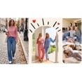 thumbnail image 5 of UVN Fall Cotton Two Piece Pajamas for Women Plaid Henley Collar Long Sleeve Top and Wide Leg Pant Ladies Sleepwear Casual Lounge Sets, 5 of 10