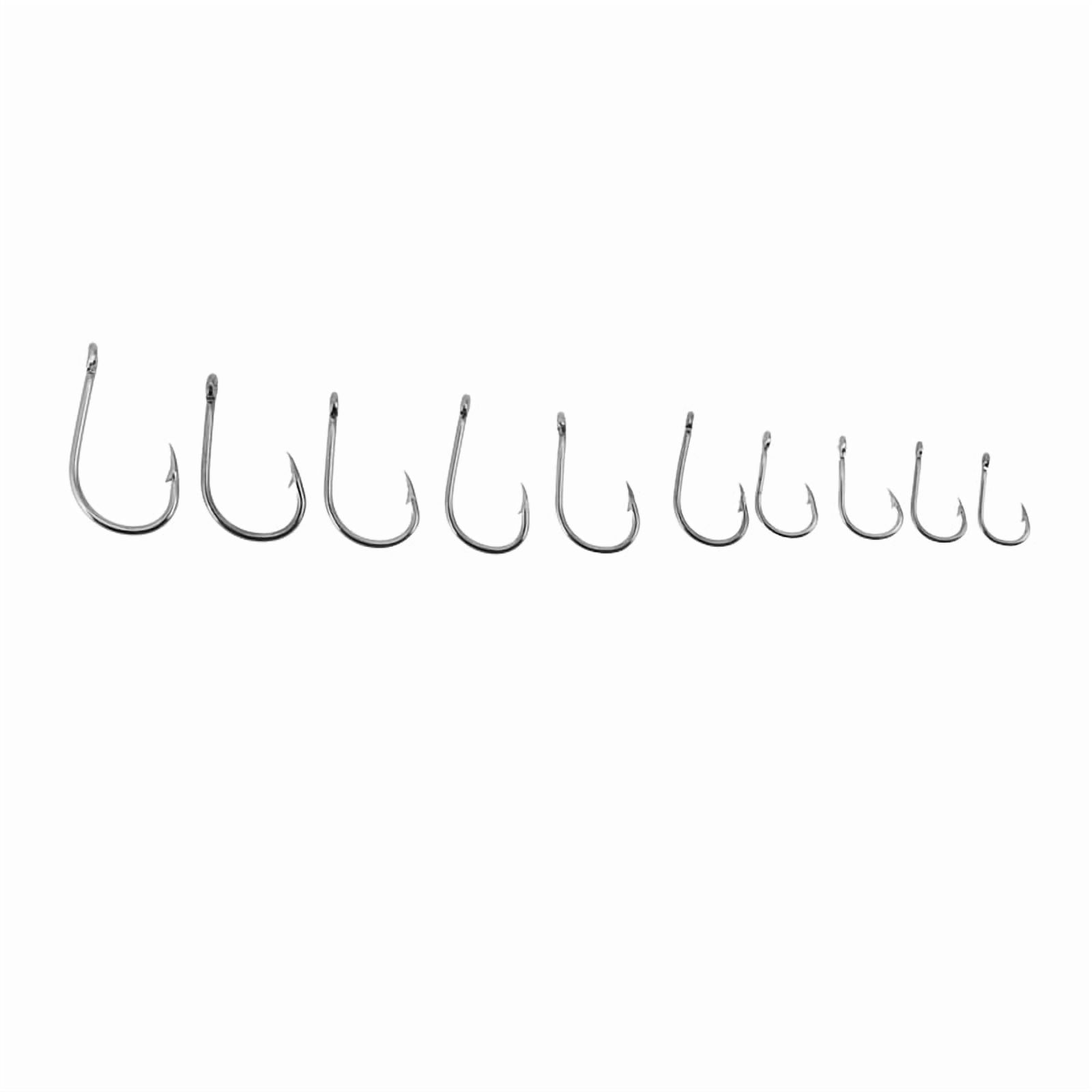 2500Pcs Mixed Size 3-12 High Carbon Steel Carp Fishing Hooks Pack with Hole with Retail Box Jigging Bait