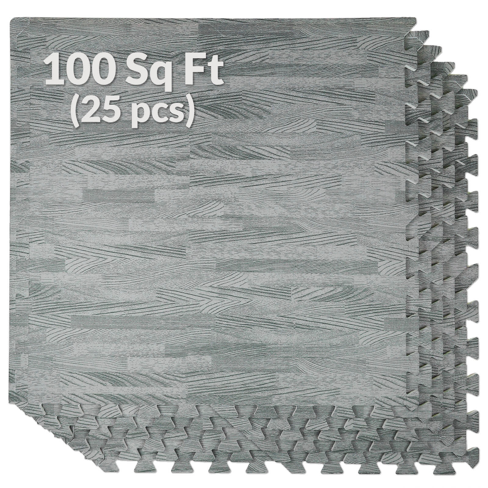 Home Aesthetics 100 Sq. Ft  3/8 Inch Thick Interlocking Foam Mats Flooring, Sea