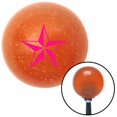 thumbnail image 1 of Pink 5 Point 3-D Star Orange Metal Flake Shift Knob with M16 x 1.5 Insert Shifter Brody, 1 of 1