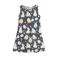 thumbnail image 4 of LTTVQM Girls Easter Dress 2026 Egg Bunny Graphic Cute Sleeveless Sundress Comfortable Crew Neck Midi Dress Lightweight A-Line Dresses Dark Gray 5-6 Years, 4 of 6
