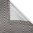 thumbnail image 4 of Ambesonne Stripe Valance Pack of 2, Optical Illusion Rhombuses, 54"X18", Eggshell Charcoal Grey, 4 of 5