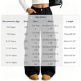 thumbnail image 2 of CYRBOKO Girls Cargo Pants with Pockets, Outdoor Elastic Waist Casual Loose Fit Wide Leg Pants Black Size 7-8 T, 2 of 5