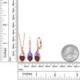 thumbnail image 2 of Gem Stone King 18K Rose Gold Plated Silver Red Rhodolite Garnet and Blue Tanzanite Pendant Earrings Set for Women (3.74 Cttw, Gemstone January Birthstone, with 18 inch Chain), 2 of 4