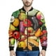 thumbnail image 4 of Chaqueta con cremallera y estampado 3D de frutas y verduras de colores para hombre, sudadera vegana, camisetas de manga larga, chaquetas bomber de calle, 4 of 4