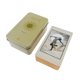 thumbnail image 1 of Cartas de tarot de alta calidad en caja de lata de Metal, juegos de mesa de 10cm x 6cm, borde Chapado en verde dorado, 78 tarjetas con manual de papel Fivean unisex, 1 of 2