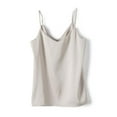 thumbnail image 2 of WCMZJ Womens Satin Tank Tops Silky Camisole V Neck Spaghetti Strap Blouses Sleeveless Cami Shirt Silver XL, 2 of 5