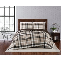 Truly Soft Paulette Plaid 100% Microfiber Polyester  2 Piece Twin XL Quilt Set in Taupe, All Season, Adult Size, OEKO-TEX Certified