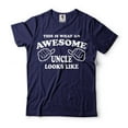 thumbnail image 4 of Awesome Uncle Shirt Funny Uncle T Shirt Father's Day Uncle T-Shirt Fathers Day Gift T Shirt U (Large Grey), 4 of 6
