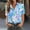 Sky Blue, variant on Aobny Summer Tops for Women Blue Button Down Camo Tees Collared Short Sleeve Floral Cute Tshirts Shirts for Women,XL