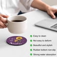 thumbnail image 3 of Purple Sunshine Sunflower Coasters Set of 6, Absorbent Coasters for Drinks, Pastoral Bees Farmhouse Floral Coaster for Desk Coffee Table Protection, Home Decor House Warming Gifts 4", 3 of 8