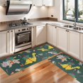 thumbnail image 3 of Kitchen Rugs Sets Of 2,Green Dinosaurs ChristmasTrees Socks Pattern Anti Fatigue Kitchen Mat Rugs Non Slip Washable,Decorative Kitchen Floor Mats for Kitchen,Sink,Laundry,17"X47", 3 of 5