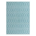 thumbnail image 2 of Unique Loom Outdoor Trellis Collection Area Rug - Gitter (7' 10" x 11' Rectangle Light Aqua/Ivory), 2 of 6