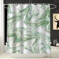 thumbnail image 2 of SPXUBZ Abstract Marble Polyester Shower Curtain with Hooks for Modern Bathroom Decor 72 x 72 in, 2 of 7