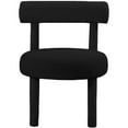 thumbnail image 4 of Meridian Furniture Parlor Black Boucle Fabric Accent Chair, 4 of 7