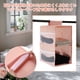 thumbnail image 4 of Organizador colgante de armario de 2 estantes, estantes de almacenamiento colgantes, estantes colgantes plegables para armario con cintas mágicas, rosa, 4 of 5