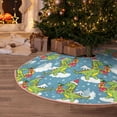 thumbnail image 5 of Sikiie Dino Christmas Adventure Snowy Blue Christmas Tree Skirt, Christmas Tree Decorations, Christmas Decor, Tree Mat Decoration(30-48IN)-48", 5 of 6
