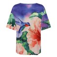 thumbnail image 4 of USSUMA Loose Cute Plus Size Summer Tops for Women 2022 Trendy Sunflower Print Graphic Womens Tunic Tops V Neck Basic Shirts Tees Short Sleeve Dressy Blouses for Women, 4 of 8