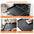 thumbnail image 6 of OTHER LOVE 28"x20" Silicone Pet Food Mat, Waterproof Non-Slip Dog Cat Bowl Mat with Raised Edge, Black, 6 of 8