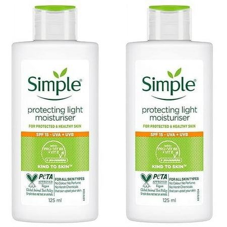 Simple Kind To Skin Protecting Light Moisturiser 125 ml (Pack of 2)