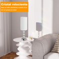 thumbnail image 2 of Lámpara de Mesa de Cristal, Lámpara de Buró de Noche Moderna, Puertos USB C+A, Táctil Regulable de 3 Vías, Lámparas de Escritorio Decorativa para Recamara Dormitorio Sala de Estar Bar, 2 of 8